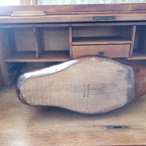 Rustic Cabin Wooden Duck Carved Bird Cabincore Shelf Decor Made in Canada - Picture 9 of 13